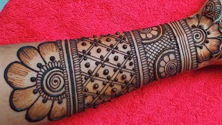 Very Easy Hand Mehendi Design Tutorial  Draw This Lovely Heena art [upl. by Ihsorih847]