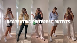 RECREATING PINTEREST OUTFITS SIZE 18 [upl. by Annairt581]