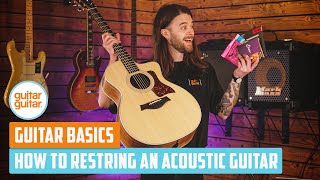 How To Restring An Acoustic Guitar  A Complete Guide [upl. by Anayi]