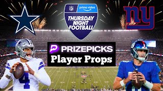 BEST NFL TNF PROPS PICKS PRIZEPICKS  COWBOYS VS GIANTS  9262024 [upl. by Ilse506]