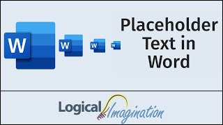 Placeholder Text in Microsoft Word  lorem and rand [upl. by Eidde]