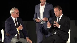 Totti al Colosseo scherza con Ranieri quotIl calcione a Balotelli E colpa tuaquot [upl. by Idnym]