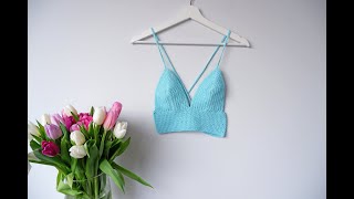 Easy Single Crochet Bralette Top  Beginner Friendly [upl. by Tingey]