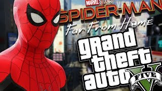 SPIDERMAN FAR FROM HOME MOD GTA 5 PC Mods Gameplay [upl. by Elawalo]