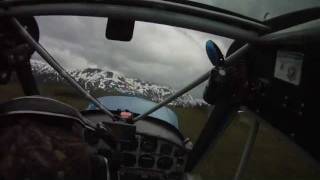 Husky Mountain top landing Chilkat Range Alaska [upl. by Nosyd]