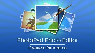 How to Create a Panorama from Multiple Photos  PhotoPad Photo Editor Tutorial [upl. by Marron]