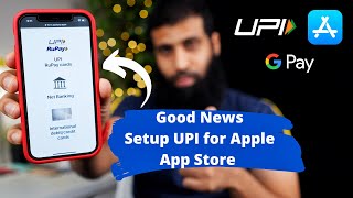 Setup UPI GPAY for Apple App Store Payments  How to add upi to payment method in iPhone [upl. by Llerrah229]