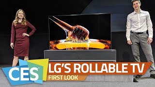 LG Signature 65Inch UHD OLED TV R First Look  TV That Rolls Into the Soundbar [upl. by Caruso]