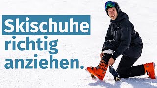 Tutorial Skischuhe richtig anziehen  Skifahren lernen [upl. by Killy258]