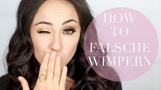 falsche Wimpern aufkleben I false lashes tutorial deutsch I Hatice Schmidt [upl. by Aidan]