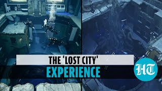 Watch Sunken city inside worlds deepest pool in Dubai explore houses play games [upl. by Thury]