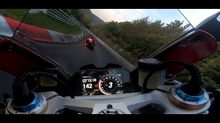 Ducati panigale V4S  bmw S1000 RR Nurburgring fun lap btg 8 min [upl. by Ailed434]