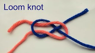 Loom knot Weavers knot How to tie two threads in knitting [upl. by Abdul]