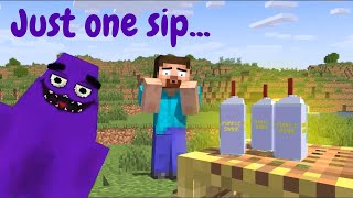 Grimace Shake MINECRAFT  MEME Animation [upl. by Yrtua]