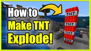 How to Make TNT Blow up amp Explode in Minecraft Creative Mode USE TNT Fast Method [upl. by Ragg]