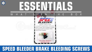 Speed Bleeder Brake Bleeding Screws Whats in the Box [upl. by Scott]