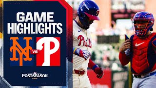 Mets vs Phillies NLDS Game 1 Highlights 10524  MLB Highlights [upl. by Isaacson]