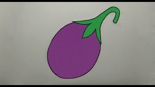 how to draw a brinjal  step by step draw a brinjal  easily drawing a brinjal [upl. by Melvyn]