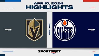 NHL Highlights  Golden Knights vs Oilers  April 10 2024 [upl. by Mlehliw]