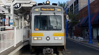 Metro Blue Line P2020 166B Cab View From Los Angeles To Long Beach [upl. by Fendig449]