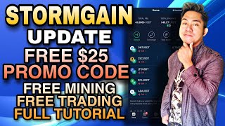 STORMGAIN FULL TUTORIAL FREE MINING FREE TRADING  25 BONUS CODE FOR EVERY NEW USER [upl. by Renault218]