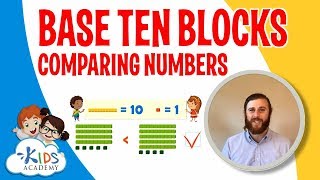 Base Ten Blocks  Comparing Numbers  Math for 1st Grade  Kids Academy [upl. by Marino948]