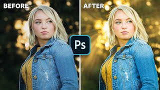 Create Light Rays In 5 EASY Steps  Photoshop Tutorial [upl. by Lenhard]