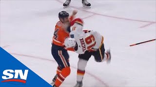 Zack Kassian And Matthew Tkachuk Reignite Feud By Dropping The Gloves [upl. by Araiet]