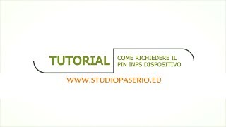 Tutorial  Come richiedere il PIN INPS dispositivo [upl. by Osithe]