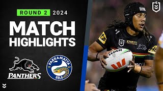 NRL 2024  Panthers v Eels  Match Highlights [upl. by Gnep]