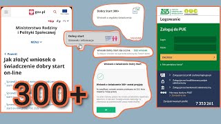 Jak złożyć wniosek 300 dobry start online [upl. by Arebma]