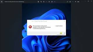 SOLVED quotMcUICntexe Entry Point Not Foundquot Error in Windows [upl. by Hauhsoj]