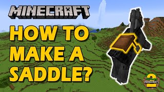 How To Make A Saddle In Minecraft [upl. by Minor689]