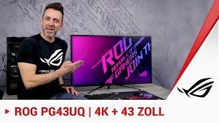 ASUS ROG PG43UQ Riesiger GamingMonitor mit 43 Zoll [upl. by Atirihs]