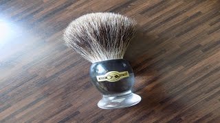 Rasur  Pur  Rasierpinsel Golddachs Test Vorstellung Review Shave Nassrasur [upl. by Jelsma]