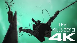 4K Levi Kills Zeke  Attack on Titan Final Season Part 3  Eng Sub [upl. by Altis]