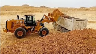 Caterpillar 966 Loading Time  CAT 966 Loader Loading Road Subgrade in Dump Truck  Consim 2  لودر [upl. by Wickman199]