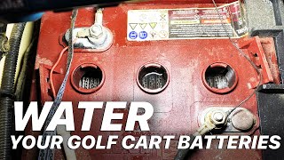 Almost Ruined My Golf Cart  How To Water Your Golf Cart Batteries [upl. by Airamesor]