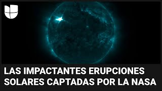 Así se ven las impactantes erupciones solares captadas por la NASA [upl. by Tserrof]