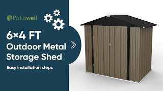 Patiowell Storage Shed  6 x 4 FT Assembly [upl. by Rebm373]