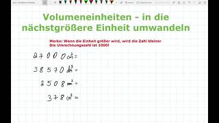 Flächeninhalt und Rauminhalt  Volumeneinheiten umwandeln  Mathe einfach erklärt [upl. by Vullo]