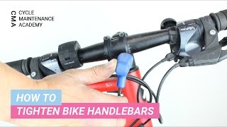 How To Tighten Bike Handlebars 🧑‍🔧 [upl. by Lanza840]