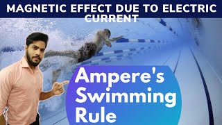 Amperes Swimming Rule  Magnetic Effect of Electric Current [upl. by Kevina669]