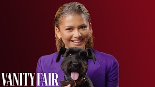 Zendayas Secret Obsession with Her Dog Noon  Vanity Fair [upl. by Munsey]