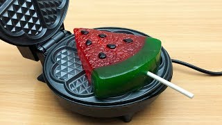 EXPERIMENT WAFFLE IRON vs GUMMY WATERMELON [upl. by Shiroma]