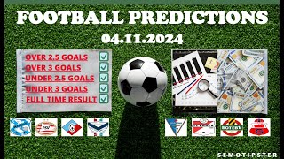 Football Predictions Today 04112024Today Match PredictionFootball Betting TipsSoccer Betting [upl. by Tani]