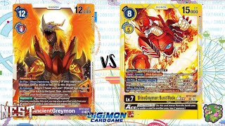 DIGIMON TCG Local match 🇲🇽 AncientGreymon Red vs ShineGreymon Yellow  THE NEST [upl. by Engamrahc]