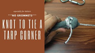 How To Tie Tarp Corner  Knot To Tie A Tarp Corner [upl. by Avram]