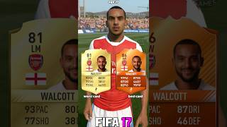 THEO WALCOTT worst vs best card in EVERY FIFA 1023⚽shorts fifa eafc24 fc24 walcott arsenal [upl. by Eceirehs808]