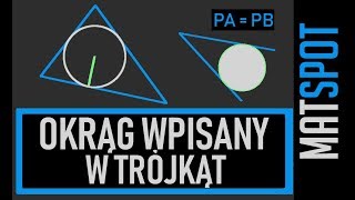 okrąg wpisany w trójkąt [upl. by Atnek]